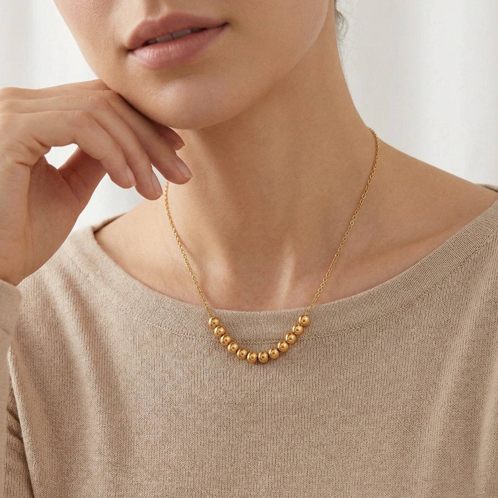 Golden Sphere Necklace