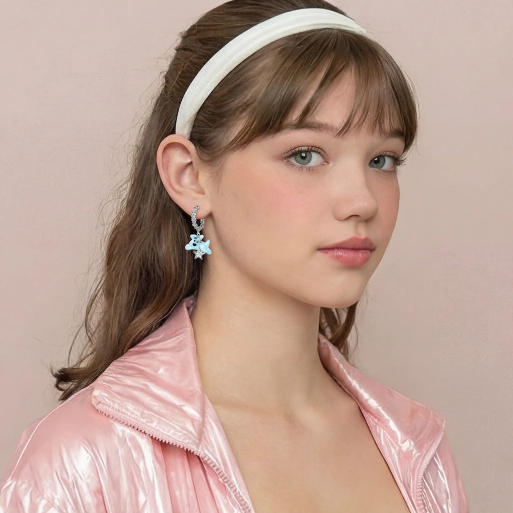Starlight Teddy Drop Earrings